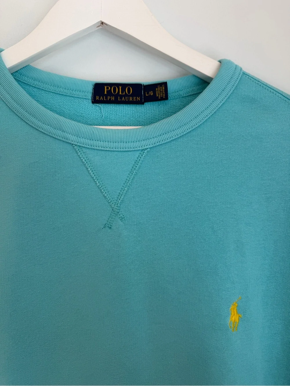 Polo Ralph Lauren Men’s Crewneck Sweatshirt Blue Fleece Pullover